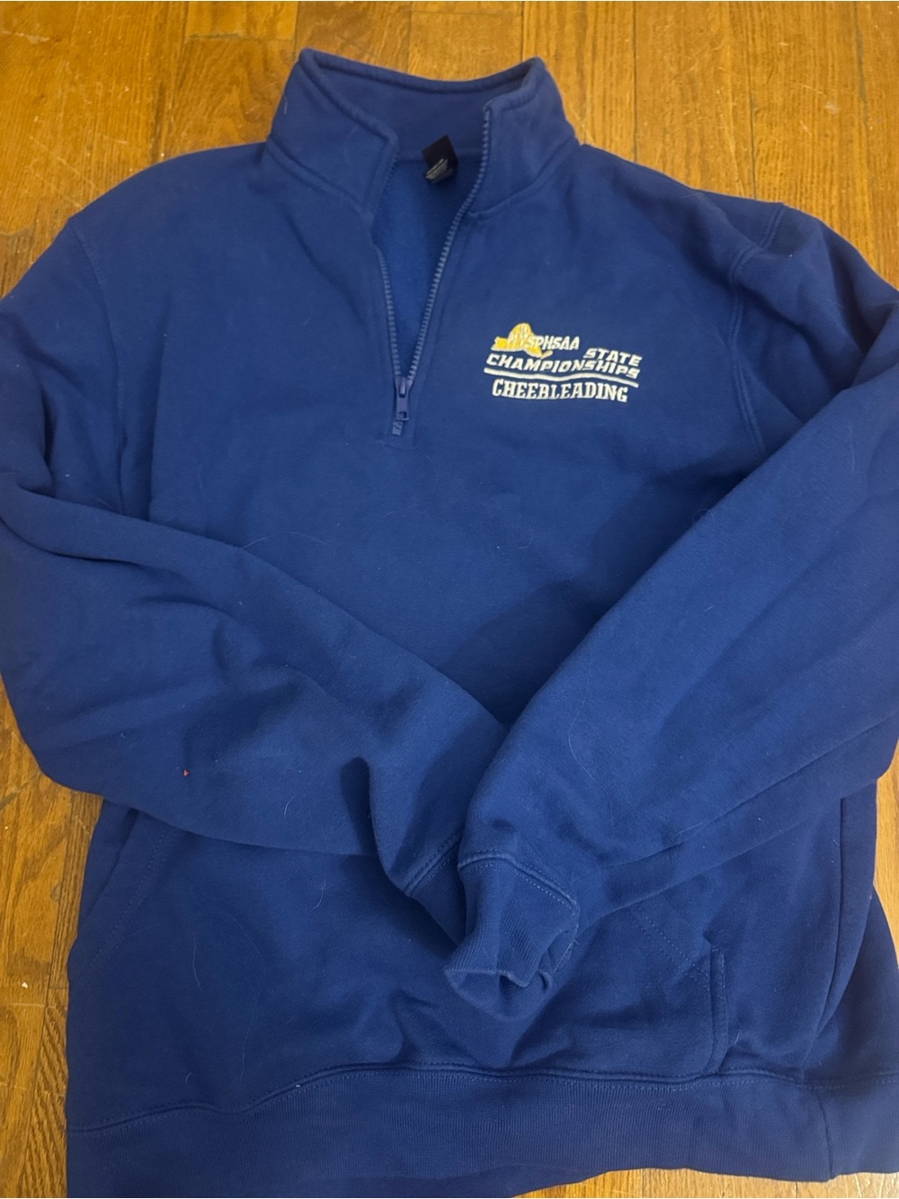 District Navy Blue Quarter-Zip Cheerleading Pullover